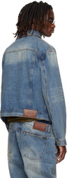 Andersson Bell Blue Asymmetric Layered Denim Jacket