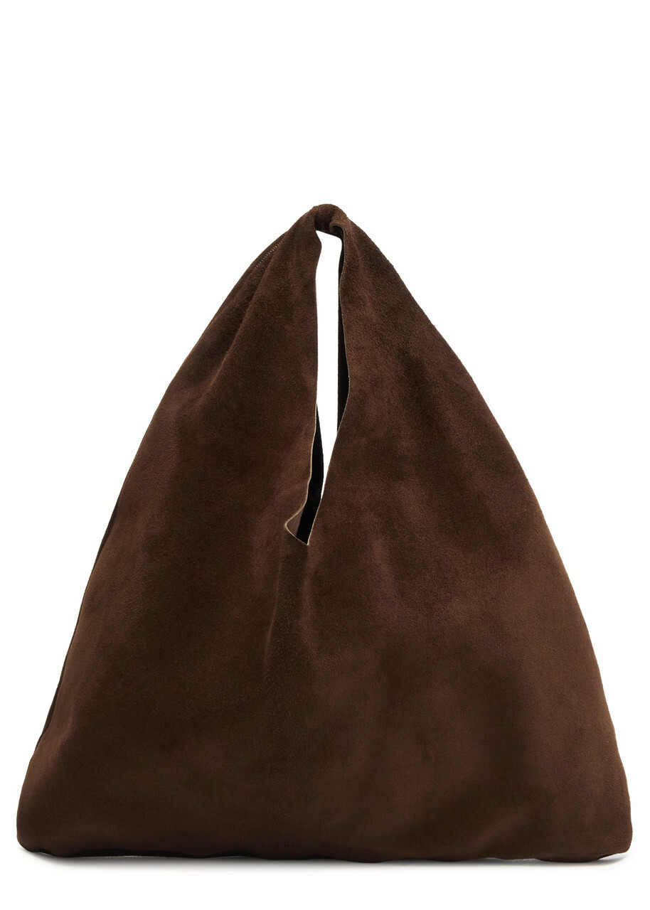 The Row Bindle Small Suede top Handle bag - Chocolate - One Size