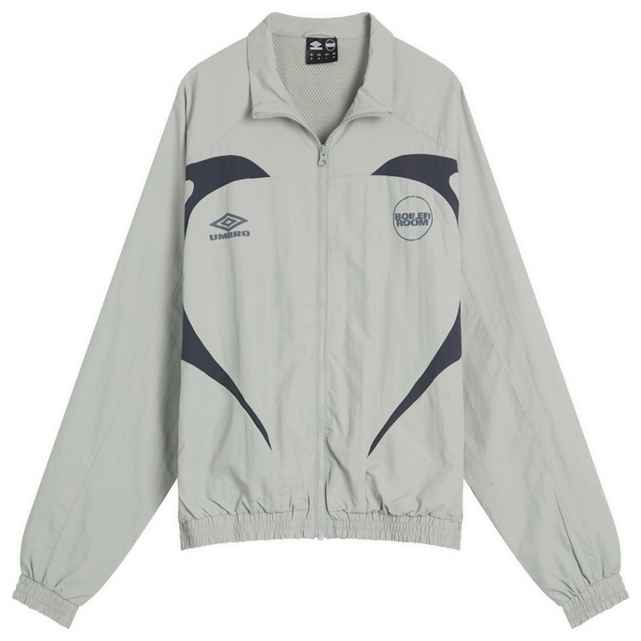 Photo: Boiler Room Men's x Umbro Shell Track Jacket in Grey