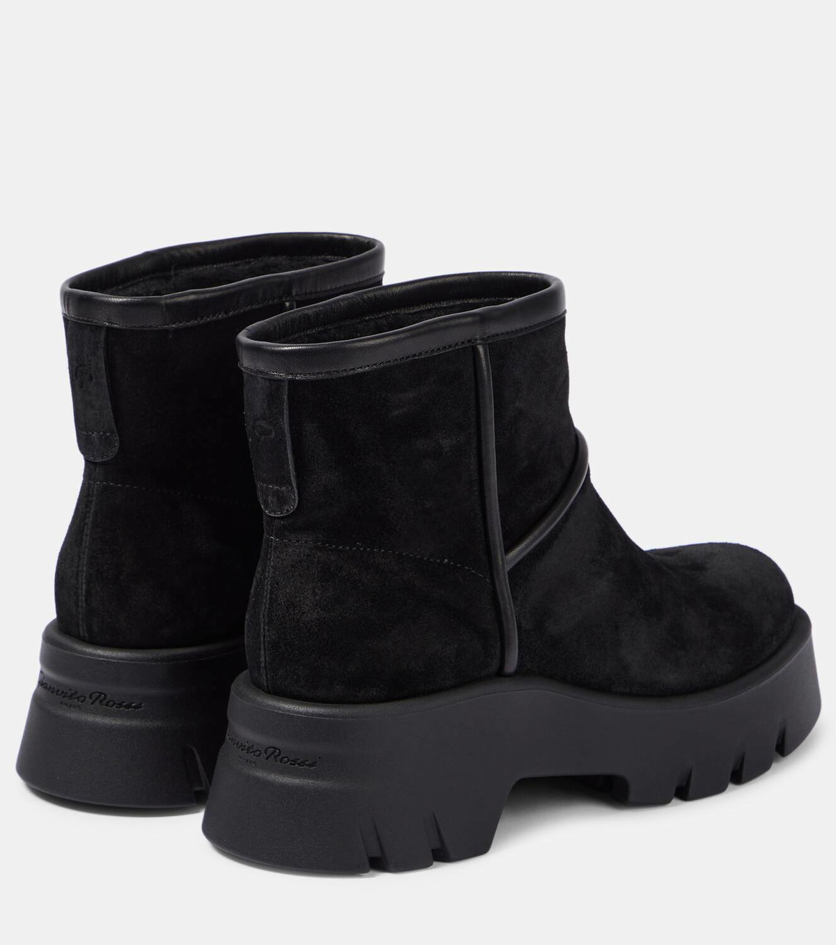 Gianvito Rossi Shearling-lined suede ankle boots