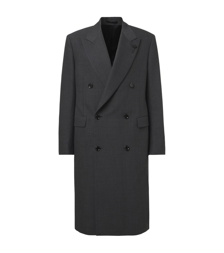 Photo: Lardini Double-breasted wool-blend coat