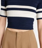 Ralph Lauren Collection Knitted striped crop top