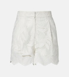 Erdem Embroidered mesh shorts