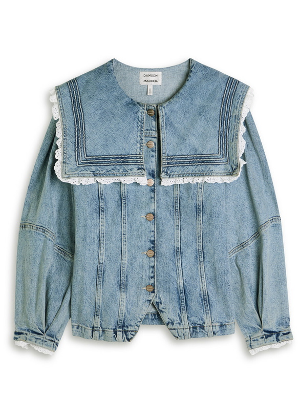 Photo: Damson Madder Sailor Panelled Stretch-denim Jacket