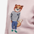 Maison Kitsuné Women's Dressed Fox Jumper in Light Pink