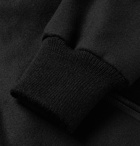 Golden Bear - The Westlake Leather-Trimmed Melton Wool-Blend Bomber Jacket - Black