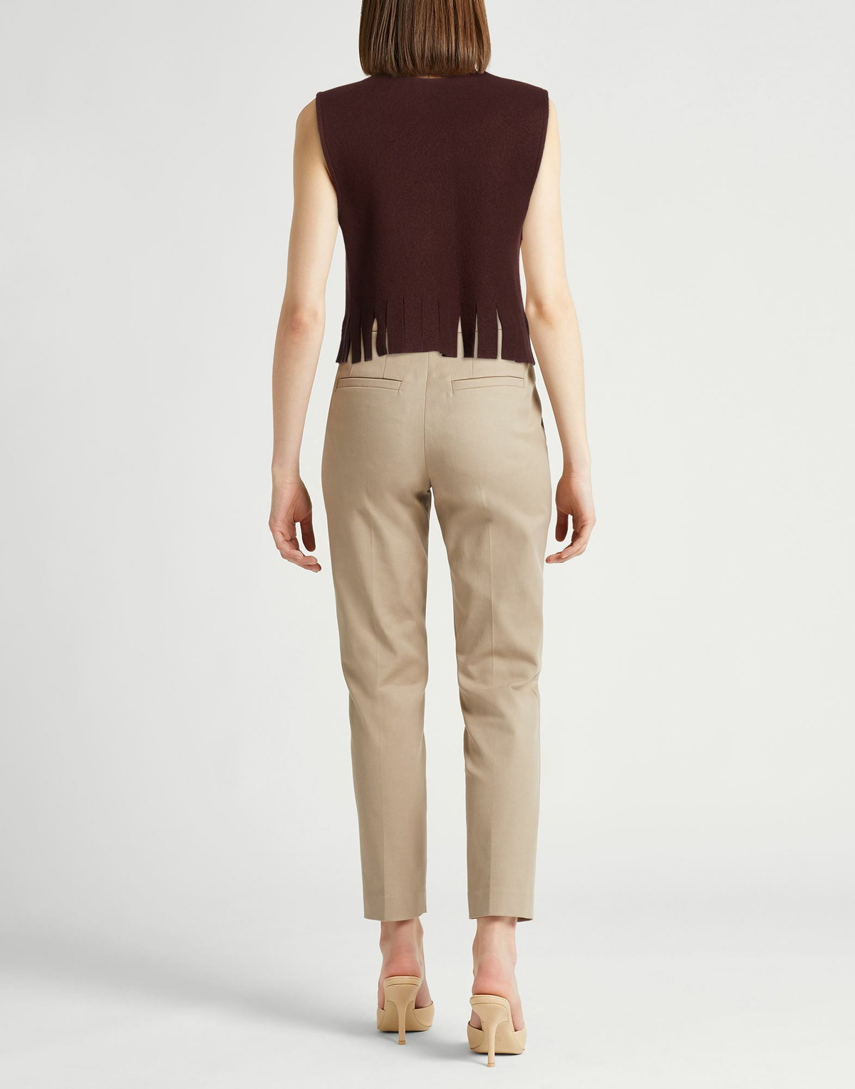 Forte_forte Womens Tailored Vest Chocolate in Brown