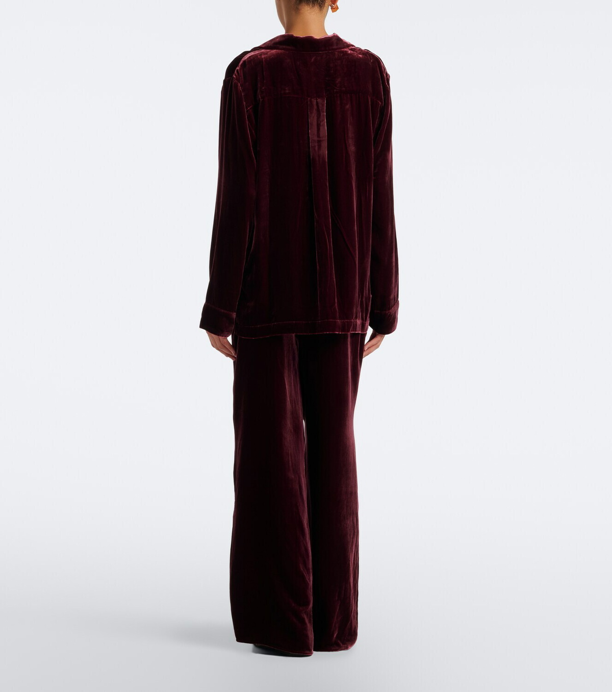 Asceno Austin velvet wide-leg pants