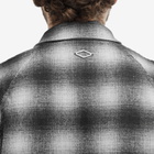 Han Kjobenhavn Men's Padded Check Overshirt in Dark Grey