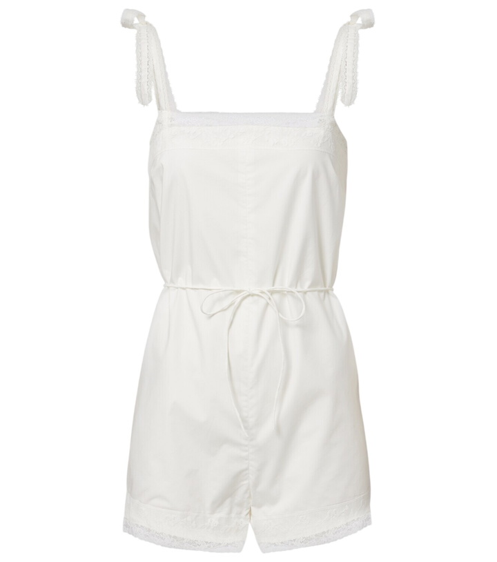 Photo: Faithfull Reine lace-trimmed cotton romper