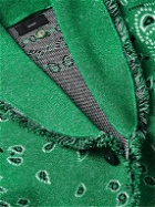 Alanui - Shawl-Collar Bandana-Jacquard Cashmere and Linen-Blend Cardigan - Green