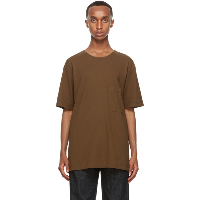 Photo: Lemaire Brown Crepe Jersey T-Shirt