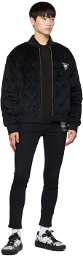 Versace Jeans Couture Black Reversible Insulated Bomber