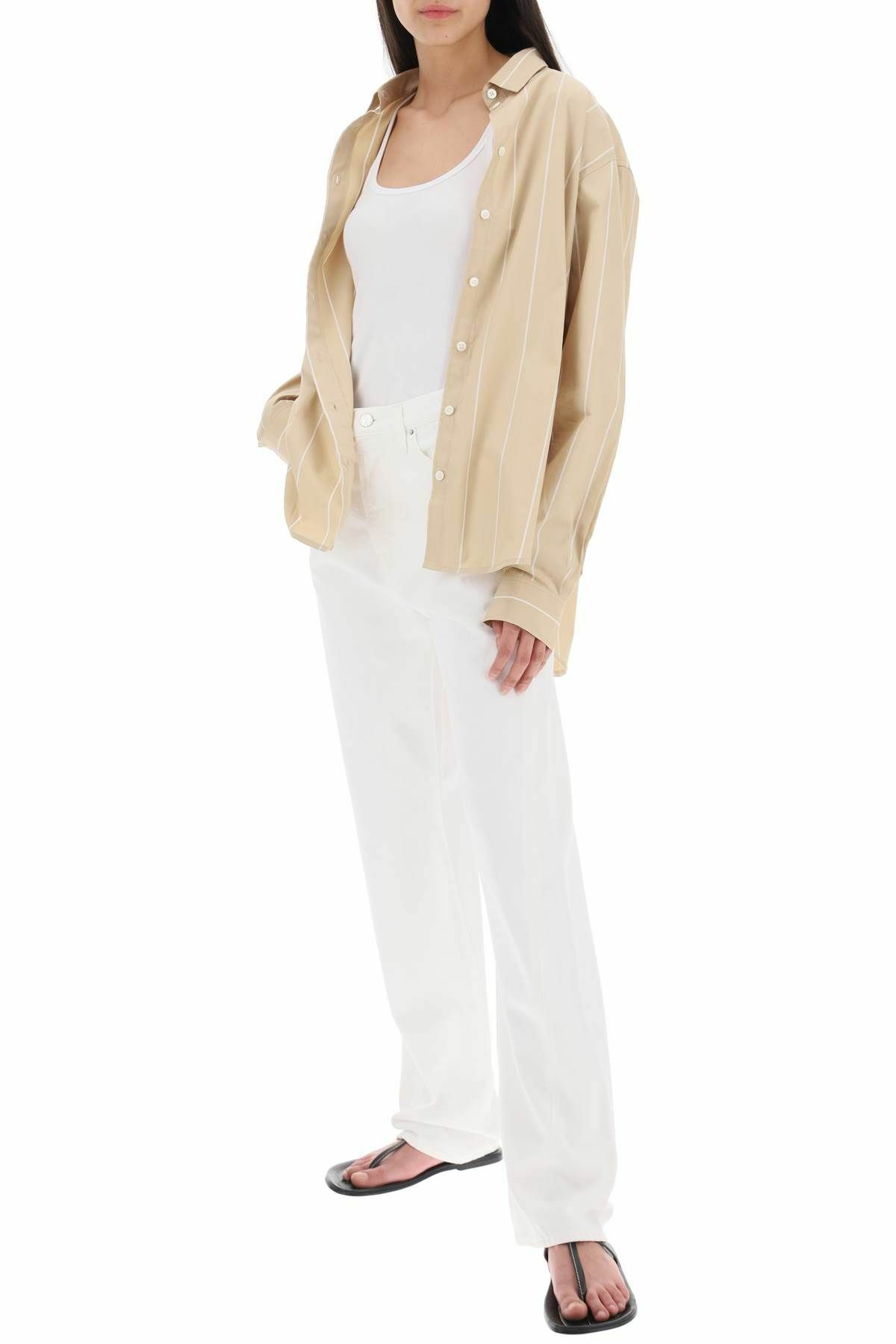 TOTEME twisted seam straight jeans White Toteme