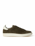 Officine Creative - The Dime Leather-Trimmed Suede Sneakers - Brown