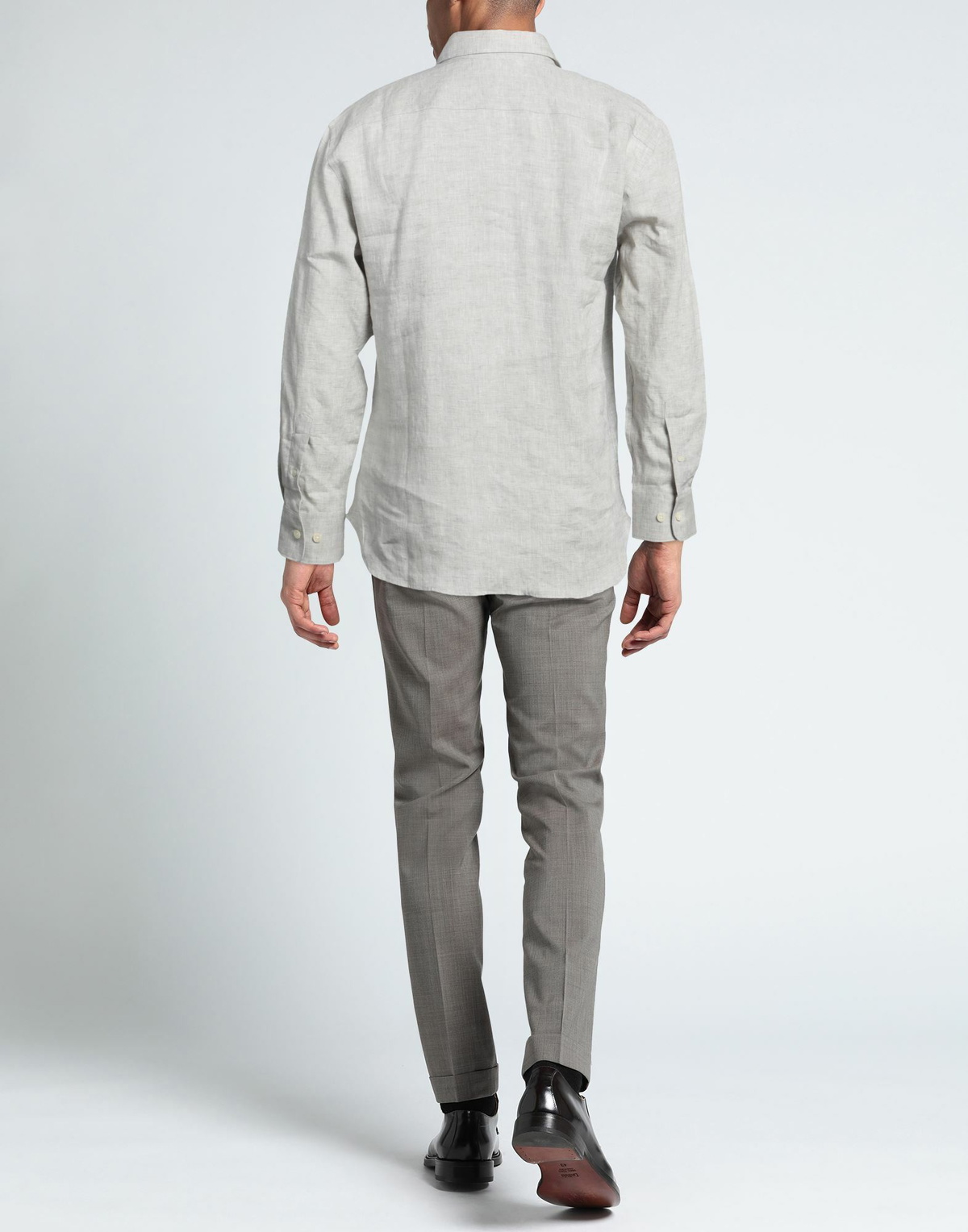 120% Lino Mens Shirt Light in Grey
