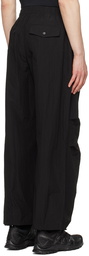 AMOMENTO Black Relaxed-Fit Trousers