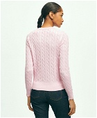 Brooks Brothers Women's Supima Cotton Cable Sweater | Pink