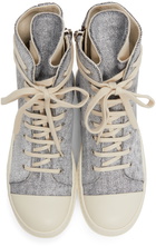 Rick Owens Drkshdw Foil Denim High Sneakers