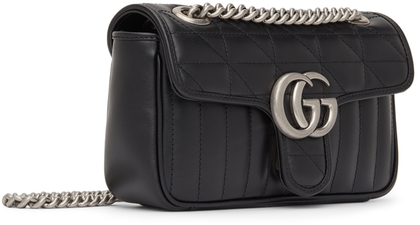 Gucci Black Mini GG Marmont 2.0 Shoulder Bag