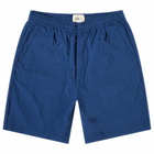 Folk Men's Assembly Shorts in Blue Crinkle