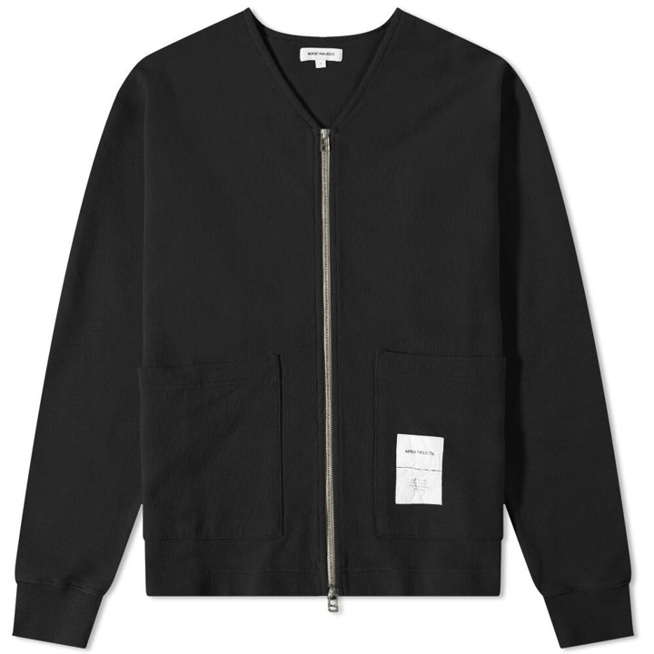 Photo: Norse Projects Men's Fraser Tab Series Sweat Jacket in Black