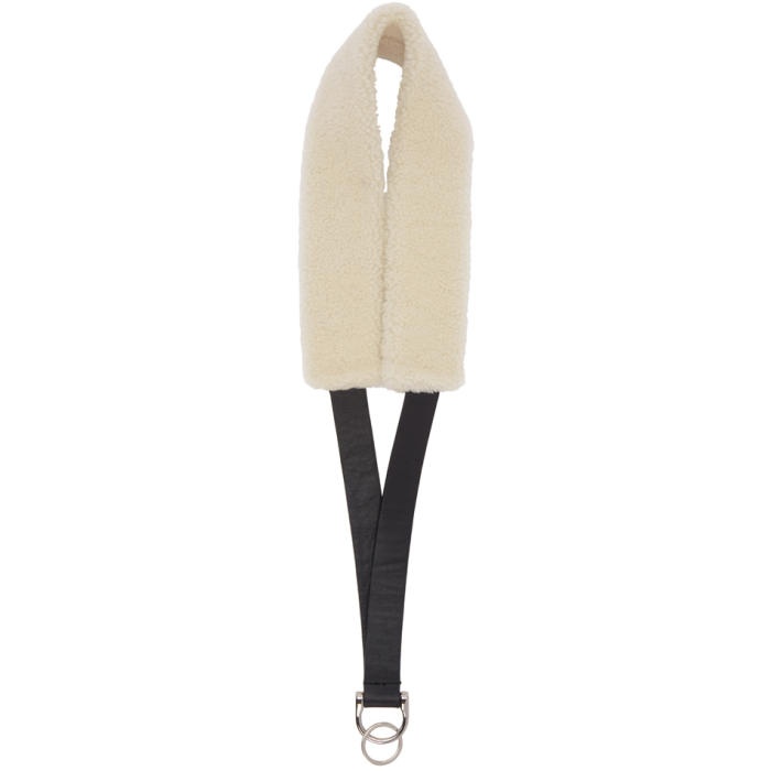 Photo: Tim Coppens Off-White and Black Shearling Lanyard Keychain