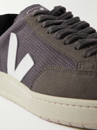 Veja - V-12 Vegan Suede-Trimmed B-Mesh Sneakers - Gray