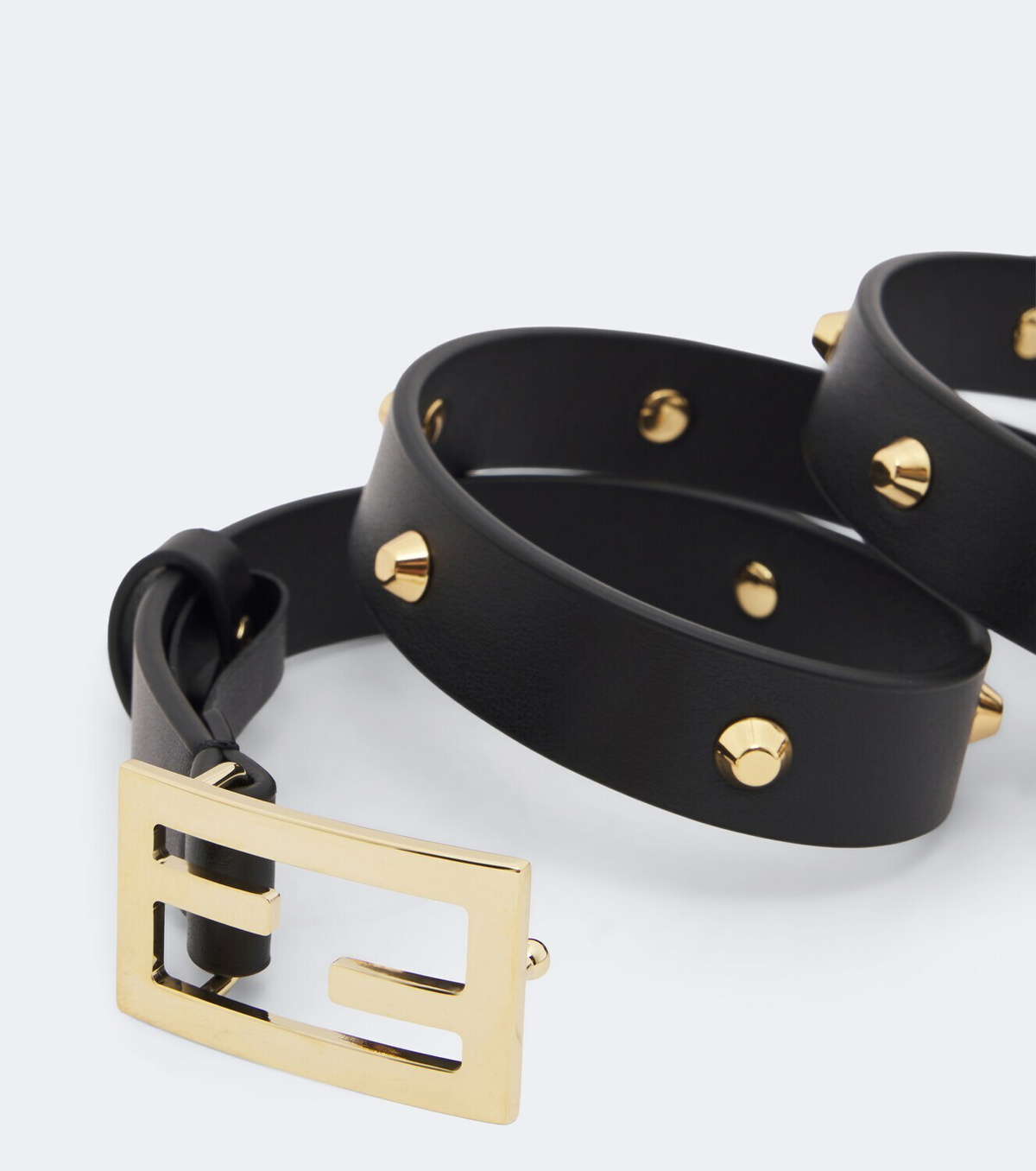 Fendi FF studded leather belt