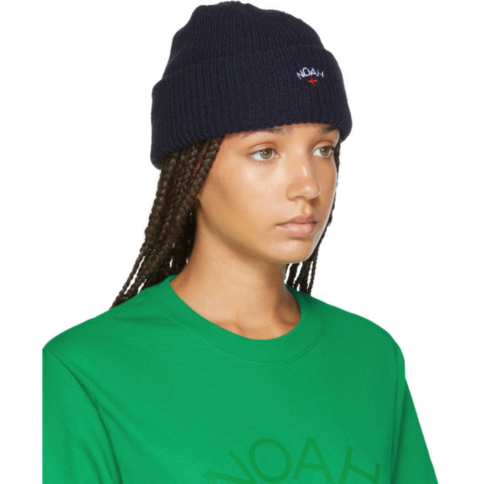 Noah NYC Navy Logo Core Beanie Noah NYC