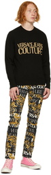 Versace Jeans Couture Black Jacquard Sweater