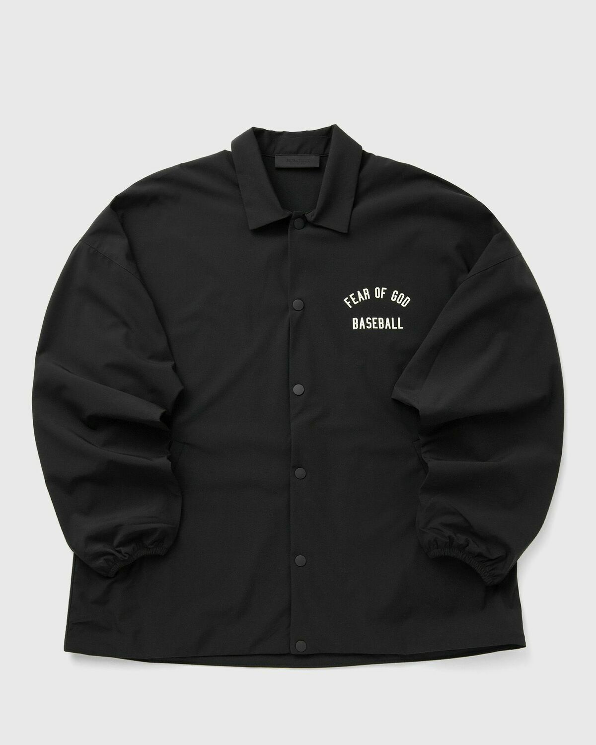 Fear of God Essentials MLB COACHES JACKET Black Mens Overshirt