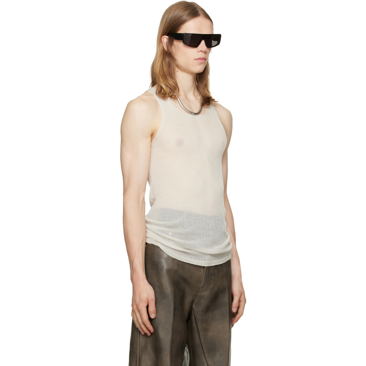 Rick Owens Off-White Tower Pony Tank Top