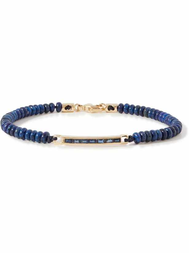 Photo: Luis Morais - Gold, Lapis Lazuli and Sapphire Beaded Bracelet
