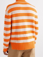 Jacquemus - Rayures Striped Ribbed-Knit Sweater - Orange