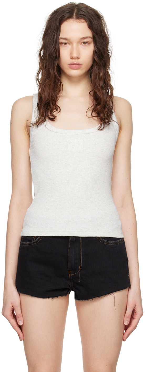 Ksubi Off-White Stacked Origin Tank Top