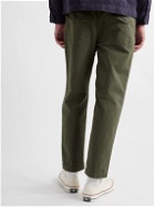 Alex Mill - Straight-Leg Cropped Slub Cotton and Linen-Blend Drawstring Trousers - Green