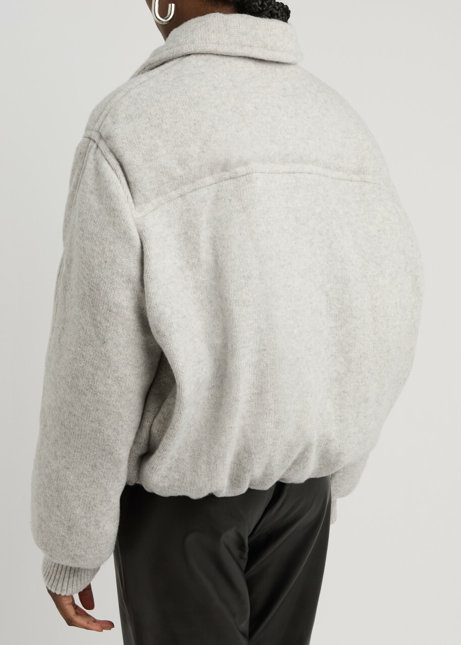 Aexae Padded Cashmere-blend Jacket Grey