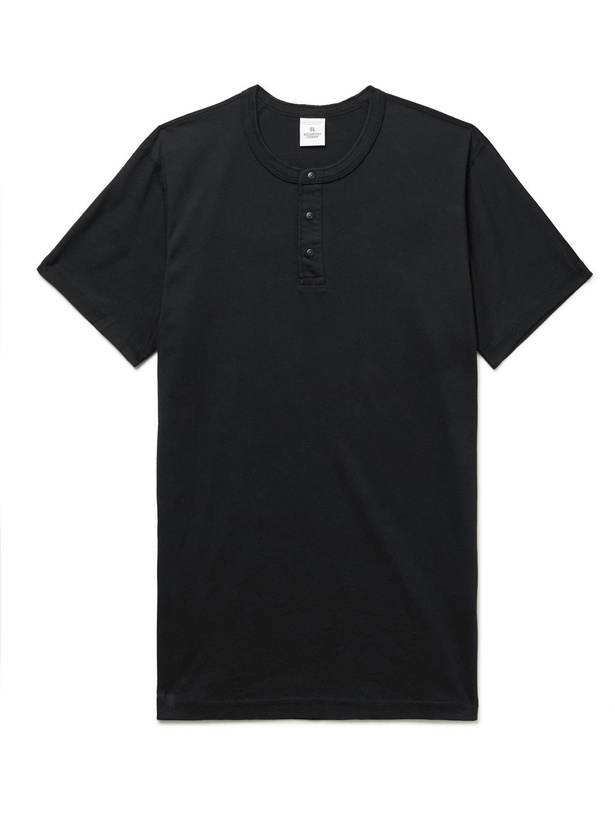 Photo: Reigning Champ - Pima Cotton-Jersey Henley T-Shirt - Black