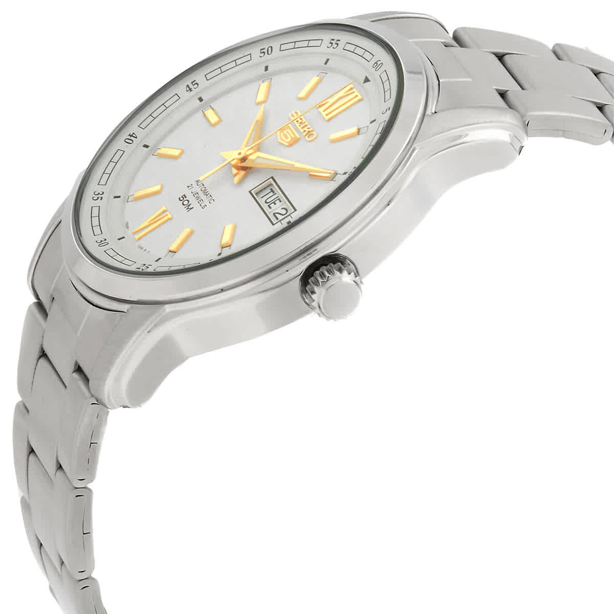 Seiko 5 Automatic White Dial Mens Watch SNKP15K1 Seiko