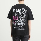 Edwin Men's Ramen Pink TS in Black