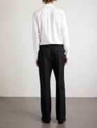 Valentino Garavani - Straight-Leg Pleated Grain de Poudre Wool Trousers - Black