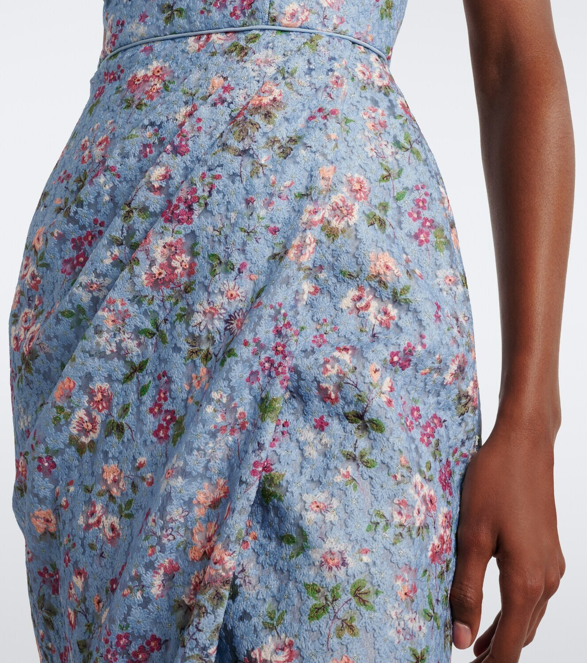 Markarian Marla floral lace bustier dress