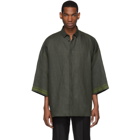 Haider Ackermann Grey Three-Quarter Sleeve Shirt