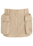 Alexanderwang.t Cargo Shell Mini Skirt Beige