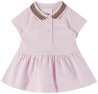 Burberry Baby Pink Icon Stripe Dress & Bloomers Set