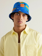 Loewe - Logo-Appliquéd Printed Cotton-Canvas Bucket Hat - Blue