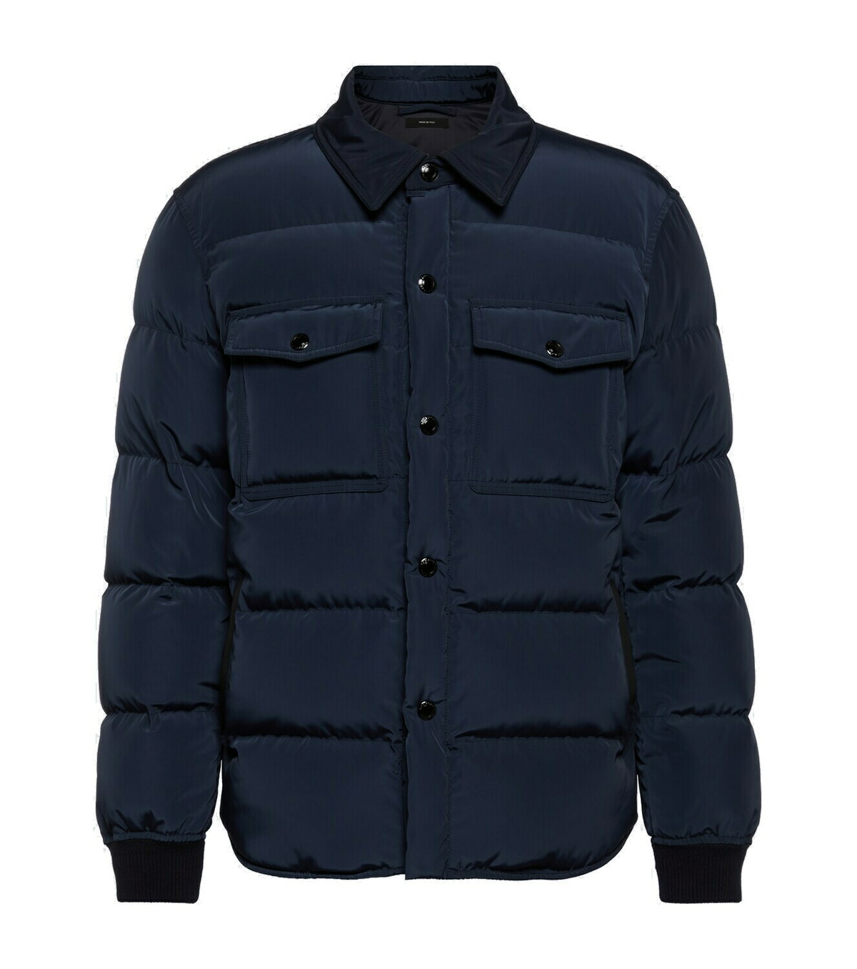 TOM FORD - Ribbed Wool and Quilted Shell Down Jacket TOM FORD - Ribbed Wool and Quilted Shell Down Jacket