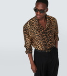 Saint Laurent Leopard-print silk shirt