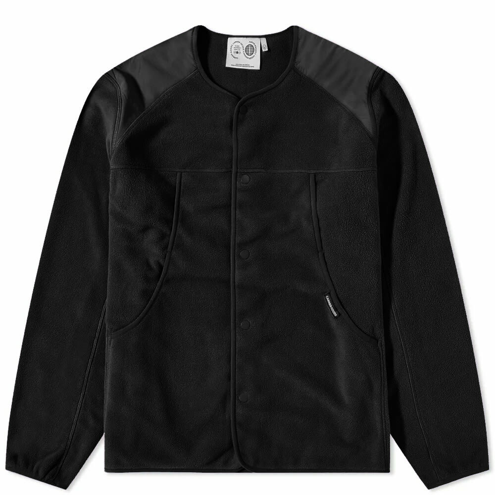 Carrier Goods Men's Fleece Cardigan in Black
